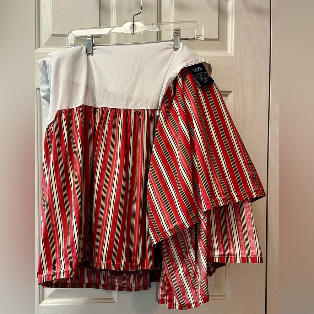 Chaps striped bed skirt